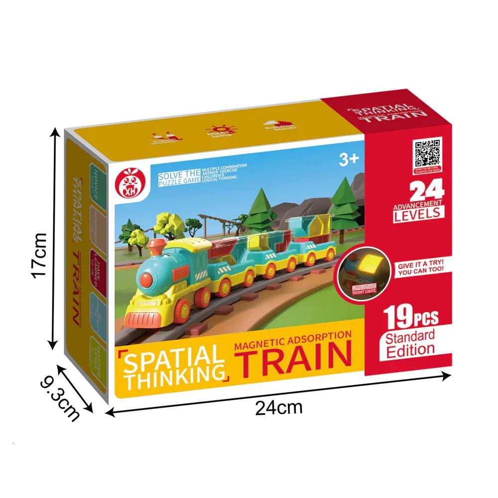 Spatial Thinking Magnetic Adsorption Train Set for kids in Kuwait